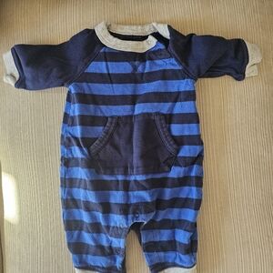 GAP Kids Footie in Navy and Blue Stripes